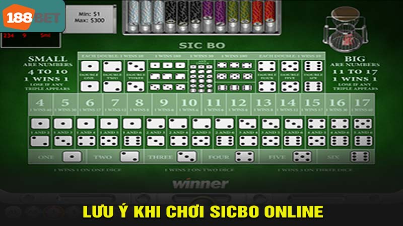 Lưu ý khi chơi sicbo online